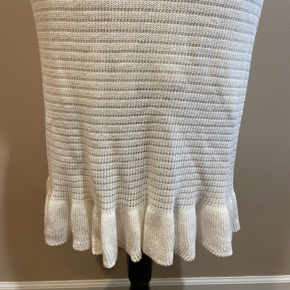 House of Harlow 1960 Knit Ruffle Cream Dress - Picture 11 of 14